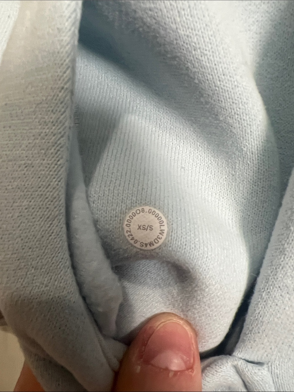 103. Lululemon Scuba Oversized Half-Zip Hoodie Powder Blue XS-S - Picture 8 of 12